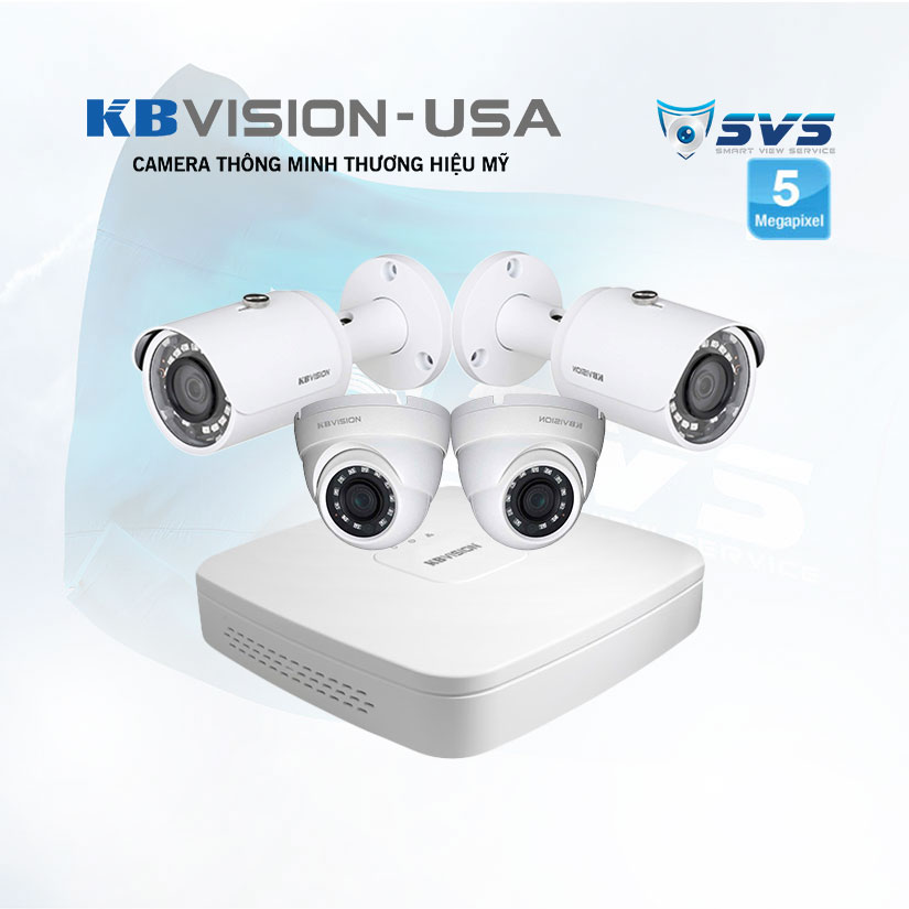 Trọn Bộ 4 Camera Kbvision 5.0MP