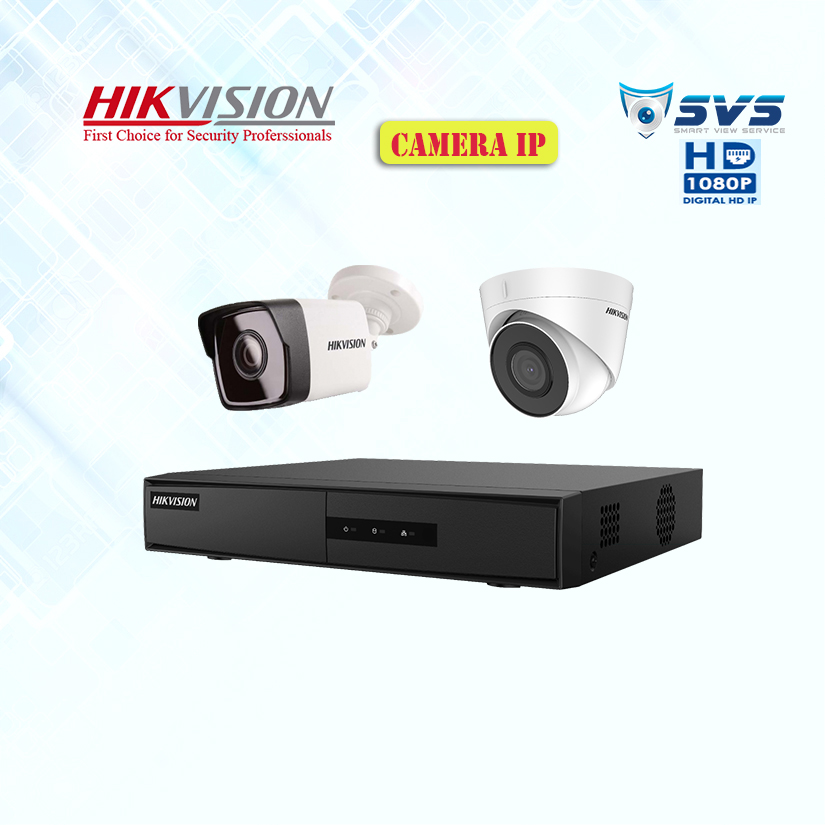 Trọn Bộ 2 Camera IP Hikvision 2.0MP