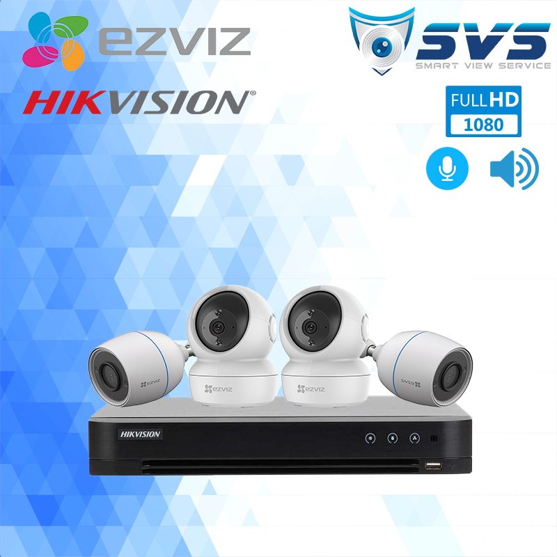 Trọn bộ 4 Camera EZVIZ C6N và H3C 2MP