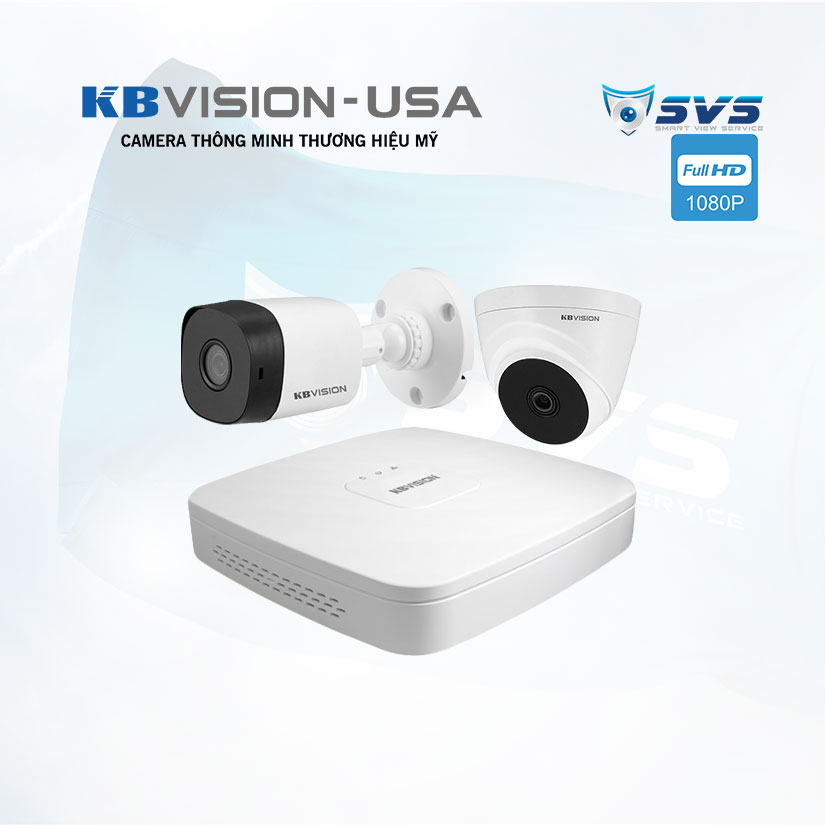 Trọn Bộ 2 Camera 2.0MP Kbvision ( 2 Camera 2.0MP )