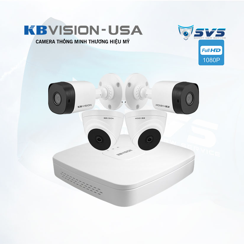 Trọn Bộ 4 Camera Kbvision 2.0MP