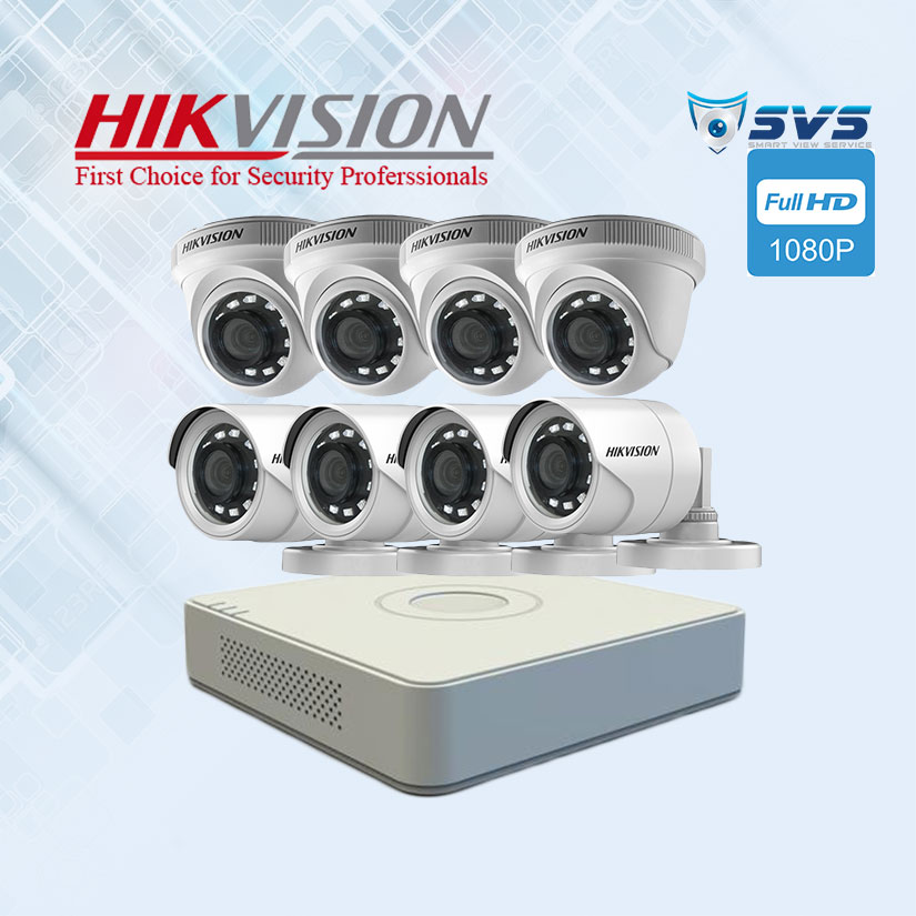 Trọn Bộ 8 Camera Hikvision 2.0MP