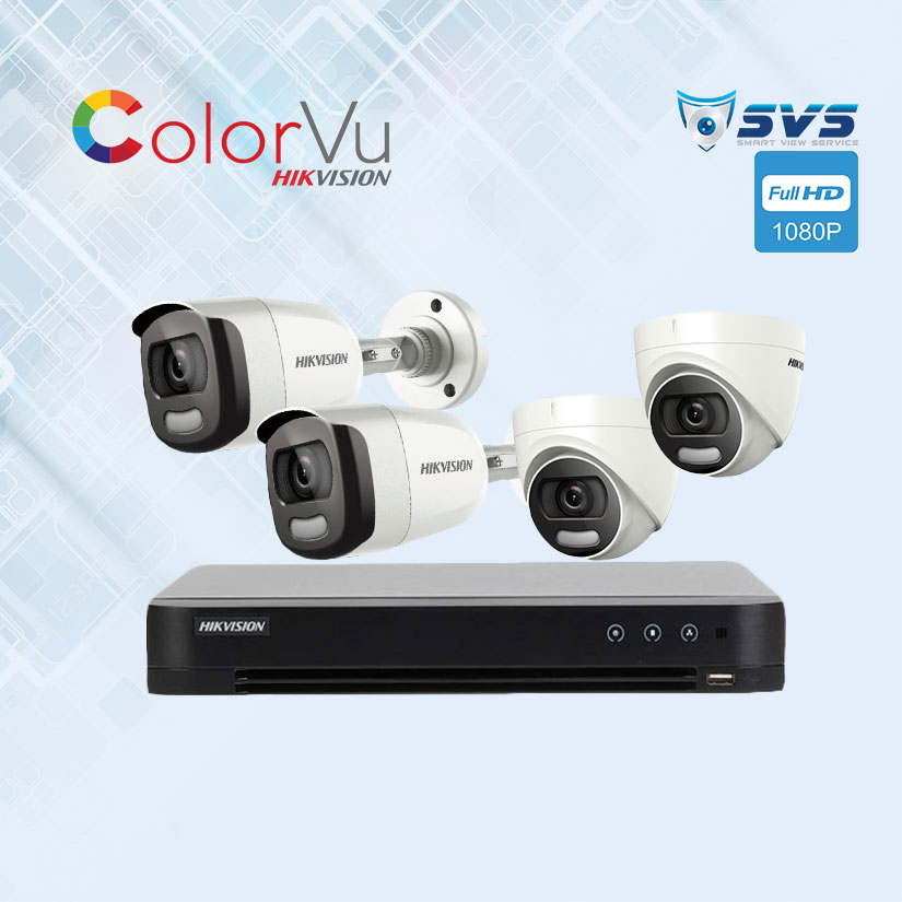 Trọn Bộ 4 Camera Hikvision 2.0MP Colorvu