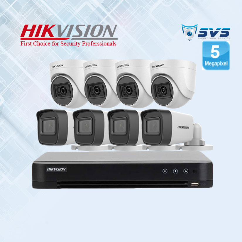 Trọn Bộ 8 Camera 5.0MP Hikvision Siêu Nét
