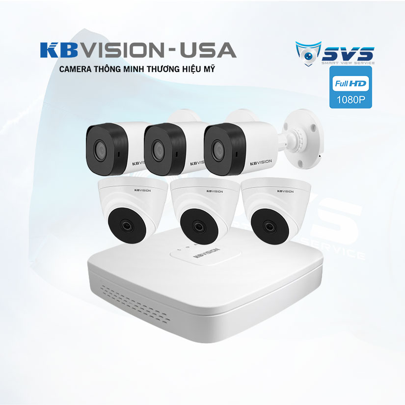 Trọn Bộ 6 Camera Kbvision 2.0MP