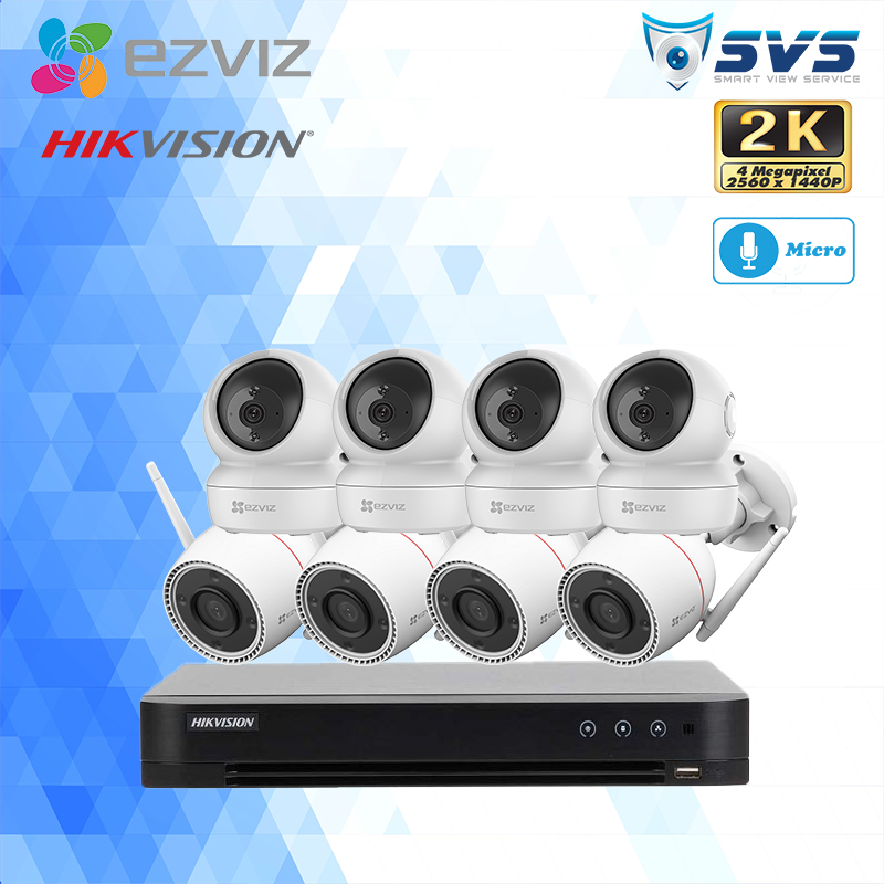 Trọn bộ 8 Camera EZVIZ C6N & C3TN OutPro 4MP