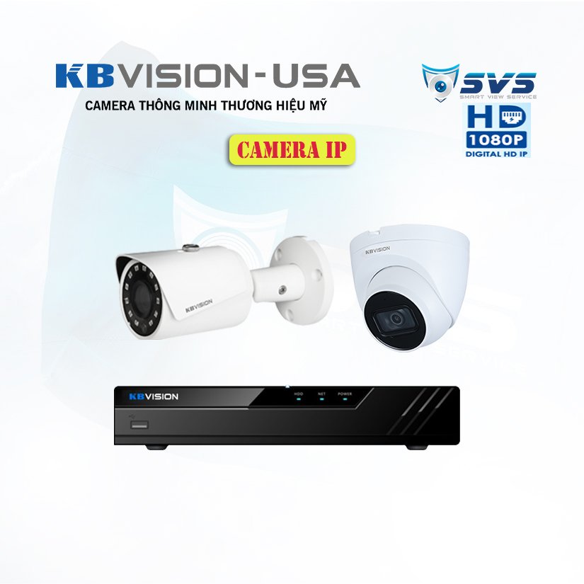 Trọn Bộ 2 Camera IP Kbvision 2.0MP ( 2 Camera IP Kbvision)