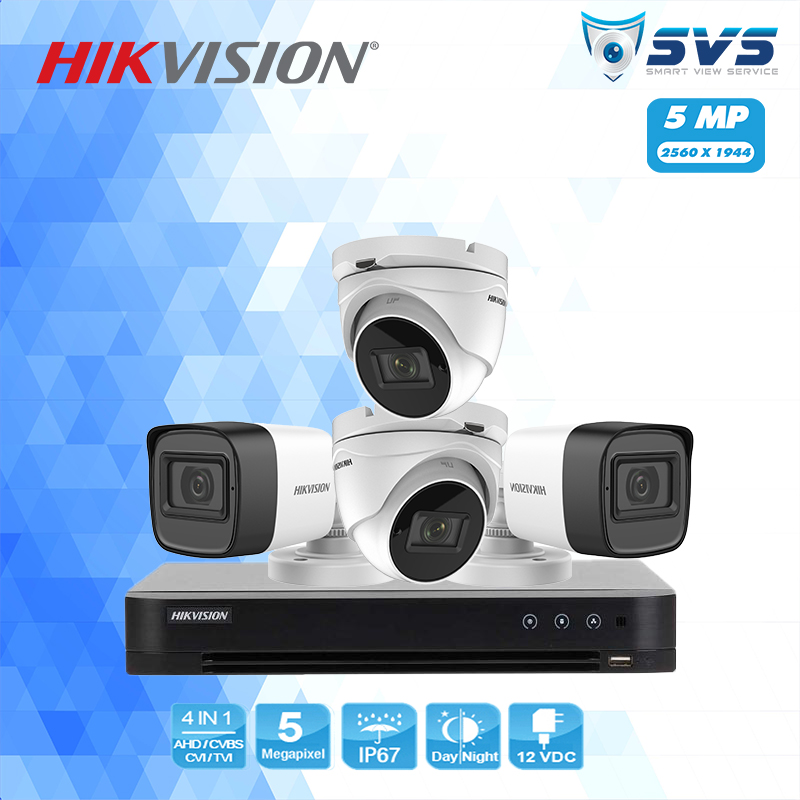 Trọn Bộ 4 Camera 5.0MP Hikvision Siêu Nét